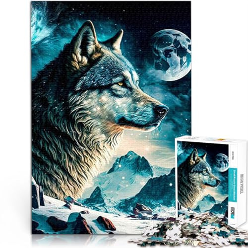 DIY-Spielzeug Fantasy Wolf Puzzle 2000 Teile für Jugendliche 70x100cm denn eignet ganze Familie Geeignet ab 14 Jahren