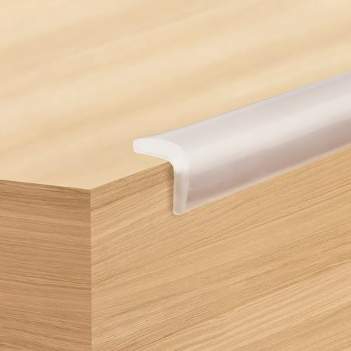 Protectores de bordes de silicona ultra suave para proteger a los bebés, protector de bordes 100% silicona, protectores de esquina adhesivos presellados, protectores transparentes para mesas y muebles