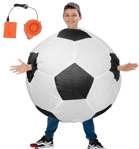 tulahkomen Aufblasbare Fußball-Kostüme für Erwachsene und Kinder, lustige Uniform, Fußball, aufblasbarer Anzug für Cheerleader, Halloween, Cosplay
