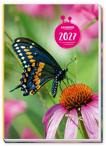 Trötsch Taschenkalender A7 Schmetterling 2027: Mini-Terminkalender