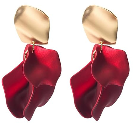 FOMIYES Pendientes De Flores Colgantes Para Mujer Flor Pendientes Elegante Joyas De Oreja Para Boda Citas Baile De GraduacióN Y Uso Diario