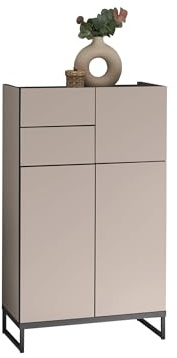 moebel-dich-auf Badezimmer Highboard Venezia Kaschmir Badmöbel 60 cm breit