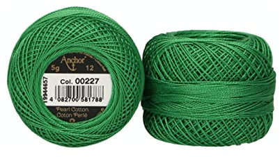 Anchor 4596012-00227 Stickgarne, 100% Baumwolle, 227, Stärke 12, 56m, 9 Gramm