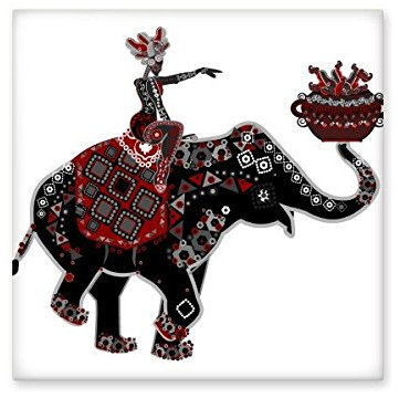 Elefant Performance China Minderheit Dressing Custom Totem Sketch Illustration Muster Keramik Bisque Fliesen für Dekorieren Zimmer Küche Keramik Fliesen Wand Fliesen Medium