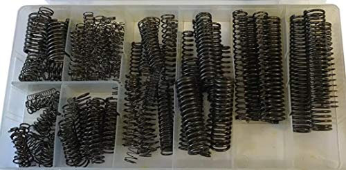 TZ Boîte de 114 ressorts de compression de différentes tailles, noir, Acier, industriel