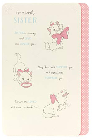 Sister Birthday Card - Birthday Card for Her - Disney Birthday Card - Aristiocats Birthday Card