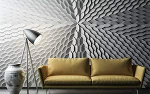 AS Country Stone | Wandverkleidung 3D Wand, 3D Wandpaneele, 3D Wanddeko, 3D Look für Innenbereich, Geschäftsräume | Mabel Silber