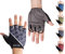 FULL GRIP Halbfinger Fahrradhandschuhe für Männer & Frauen mit stoßdämpfender, Rutschfester und widerstandsfähiger Handinnenfläche für den Radsport inkl. gratis Trainings E-Book (Grau, L)