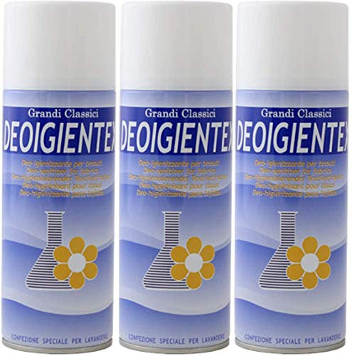 Rampi Deodorant Spray Geruchshemmend Deo Igientex die Grandi Classici Laundry Home Professional Hygiene Innen (für Textilien, Tende, Schuhe, Auto ECC.) 400 ml Tris Deoigientex