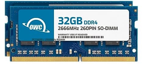 OWC - 64GB Memory Upgrade Kit - 2 x 32GB PC21300 DDR4 2666MHz SO-DIMMs für Mac Mini (2018 - aktuell), iMac (2017-2020), und kompatible PCs
