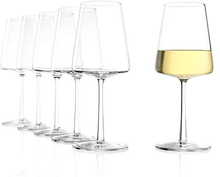 Stölzle Lausitz Weißweingläser Power 404ml 6er Set, mit Eichmarke 0,2l,ideal für Gastronomie, Catering und Hotels
