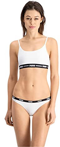 PUMA Damen Puma Iconic Women's (2 Pack) Bikini Style Underwear, White White, XS EU