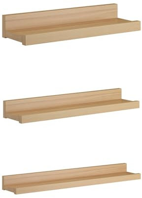 Erst-Holz Bucheablage Regal Fotoleiste für Bilder Bücher und Deko in DREI verschiedenen Längen V-90.84-5, Länge:50 cm