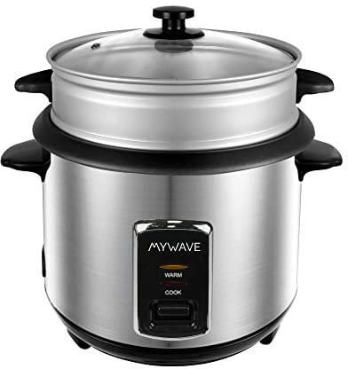 MY WAVE MWRC-900 Cuociriso Elettrica, Stainless Steel, Grigio