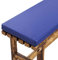 Kissen für Gartenbank, wasserdicht, Möbel-Sitzkissen, Esszimmer, Terrasse, PU-Leder, Stuhl-Sitzmatte, 2- und 3-Sitzer, rutschfest, abnehmbare Stuhlmatte, 60 x 40 x 5 cm, Blau