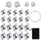 Magnetverschlüsse für Armbänder, 20 Stück 6 mm 8 mm Magnetverschluss für Ketten Silber Rund Magnetische Halskettenverschlüsse Schmuck Magnetverschlüsse für Halsketten Armbänder DIY-Bastelarbeiten