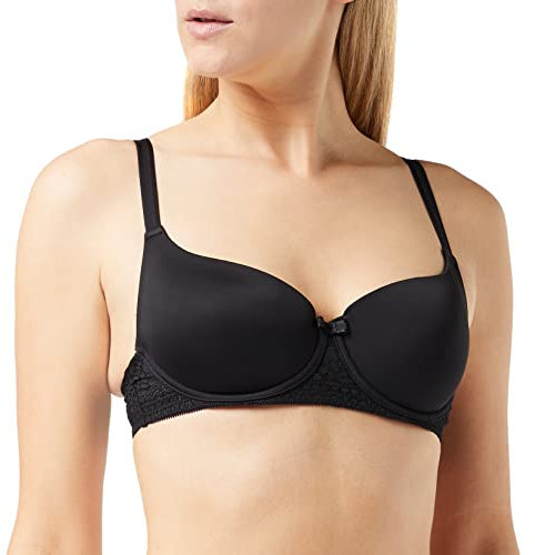 Dim Bügel-Demi-BH aus Mikrofaser und recycelter Blumenspitze Damen Black 75C