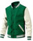 SOOUICKER Herren College Jacke Lederärmel Kunstleder Bomberjacke Warm Zweifarbig Bomberjacke Herren Winter College Jacke Herren Football College Jacke Herren Oldschool