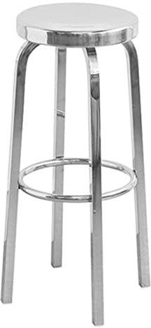 Barhocker Tresenhöhe Edelstahl Barhocker mit Fußstütze, Feste Höhe Hochstuhl Barstuhl für Frühstücksbar, Wohnzimmer, Kneipe, Kaffeehaus, Küche Esszimmer