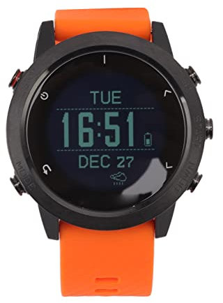 UBEF Orologio per Computer Subacqueo Display Chiaro Posizione della Bussola Digitale Orologio Intelligente Impermeabile Traccia Il Nostro Percorso per l'alpinismo (Arancia)