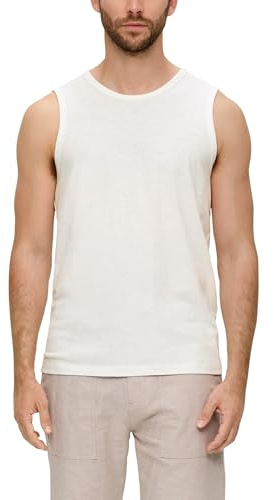 s.Oliver Baumwoll-Tanktop mit Flammgarnstruktur