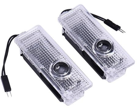 MILLAY Projecteur LED for Porte de Voiture, 2 pièces, Lampe de Bienvenue for Mini Cooper S Works One R50 R52 R53 R55 R57 R58 R59 R60, décor Lumières de Marche de courtoisie