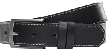 BABISTA Herren Ledergürtel Milanverro Schwarz, 130