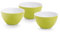 Qdesign - Lot de 3 Coupelles de 12,5 cm en Mélamine - Bols Matériau Neutre et Sain - Récipients de Cuisine Empilables - Idéal pour Accompagnements - Citron Vert