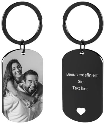 Customaster Porte-Clés Personnalisé Avec Photo.deux Faces, Porte-Clés Cadeaux Pour Hommes, Femmes Et Famille