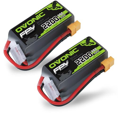 OVONIC 4S LiPo Akku 2200mAh 35C 14.8V LiPo Akku Mit XT60 Stecker Für Heli FPV RC Car RC Flugzeug(2PCS