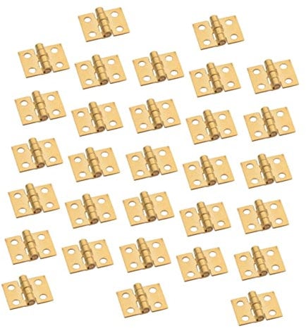 OSALADI 60 Pcs Mini Hinge Black Cabinet Dollhouse Accessories Gate Hinge Miniature Dollhouse Metal Models Hinges Small Black Hinges Jewelry Boxes Small Hinges Walnut Greeting Card Copper
