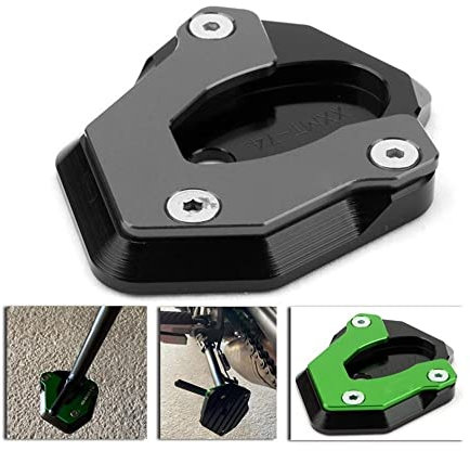 Fußverlängerungsständer Motorrad Für Ka-wa&saki Z650 Z900 Z900RS Z1000 Z1000SX ZX-6R ZX-10R ER-6N ER-6F Motorradständer Seitenständer Verlängerungspolster Motorrad Kickstand Side Stand (Color : Logo