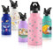 Vikaster Gourde Isotherme Avec Paille, Gourde Inox Enfant, 350ml, Sans BPA, Garder au Chaud Pendant 12 Heures, Froid 24 Heures, Convient aux Garçon, Fille, Écoles, parc d'Attractions
