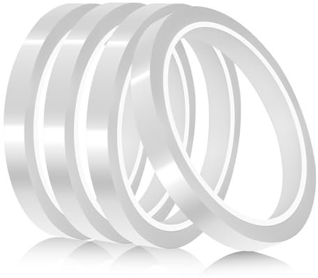 KitchenRaku Polyimide High Temperature Tape 10mm×33m/108ft, Heat Resistant Strong Adhesion Tape for Sublimation Heat Transfer Printing 3D Printer, Soldering, Electronic Applications (4, Clear)