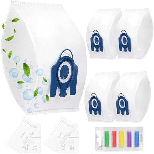 FIND A SPARE 5 Pack Vacuum Cleaner Bags With Mie.le Classic C1, Complete C1 C2 C3, S227 S240, S270, S400, S2, S5, S8, for Mie.le Hoover Bags, with 1 set Air Filter + 5 Fresheners Rainbow