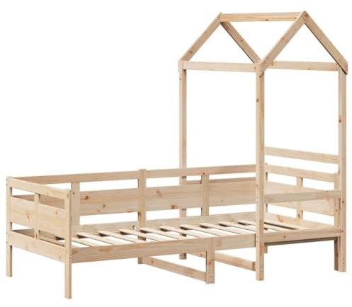 vidaXL Dormeuse mit Dach 80 x 200 cm aus massivem Kiefernholz