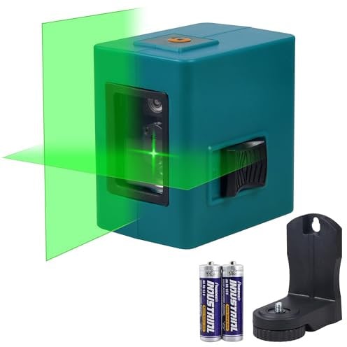 Livella Laser, Livella Laser Autolivellante a Raggio Verde Laser Orizzontale e Verticale a Linee Incrociate per la Decorazione Domestica (Batteria Inclusa)