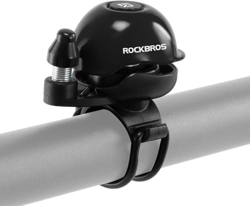 ROCKBROS Fahrradklingel 80dB für 22-34mm Lenker, Fahrradglocke 360-Grad-Drehung Mini Klingel für MTB Rennrad Ebike Kinderfahrräder Viele Farben