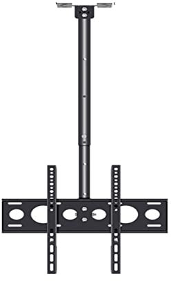 SGKOMN TV Monitor - Ceiling TV Mount for 32-50 inch LCD Plasma LED Flat Panel, Height Adjustable TV Ceiling Mount (0.5-3m)
