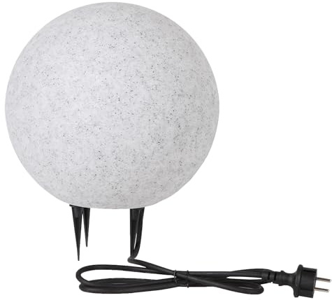 Kugelleuchte Kugellampe Außenleuchte Granit-Optik, Ø 28cm, E27 inkl. 1,5m Kabel/Stecker
