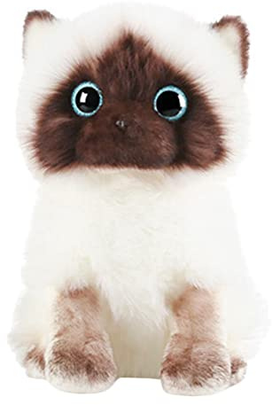 HOODANCOS Plüschtier Siamkatze Kuscheltier Stofftier Kinderplüschtier Dekoratives Kuscheltier Für Schlafzimmer Puppe Spielzeug Geschenk Für Katze