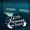 HastingsDesigner BABY FEET LITTLE PRINCESS ON BOARD Funny Car,Bumper,Window Vinyl Decal Sticker (White)