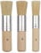 Novelfun Wooden Stencil Brush Set of 3 Natural Bristle Brushes Perfect for Acrylic Painting, Oil Painting, Watercolor Painting, Stencil Project, Card Making and DIY Art Crafts