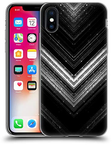 Head Case Designs Licenciado Oficialmente PLdesign Plata Brillante metálico Carcasa de Gel de Silicona Compatible con Apple iPhone X/iPhone XS