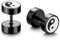 JewelryWe Schmuck Fake Plug Ohrstecker Edelstahl Tai Chi Yin Yang Fakeplug Tunnel Ohrringe Ohr-Piercing für Herren Damen Schwarz