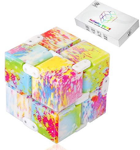 Funxim Infinity Cube, Bunt Unendlicher Würfel Spielzeug, Magic Unendlicher Flip Würfel Dekompression Spielzeug, Tötungs Zeit Zappeln Spielwaren Stressabbau Würfel