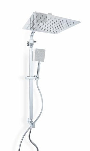 METAFORM modello Zeus colonna doccia con soffione quadrato 25 cm e doccetta 10 cm