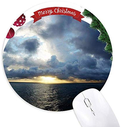 Ocean Dark Science Nature Picture Round Rubber Maus Pad Weihnachtsbaum Mat