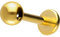 PIERCINGLINE Labret Stecker Chirurgenstahl Piercing Lippe Nase Ohrpiercing Goldfarben 3 x 1,2 x 8 mm