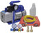 vidaXL Vakuumpumpe Einstufig mit 4-Wege-Verteiler-Manometer Set Unterdruckpumpe Vacuum Vacuumpumpe Kompressor Pumpe Klimaanlage Monteurhilfe